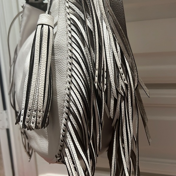 **RARE** Ivory Coach Fringed Nomad Hobo - Picture 4 of 15